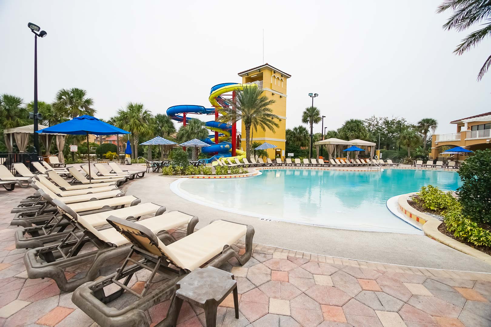 A fun filled water-slide at VRI's Fantasy World Resort in Florida.